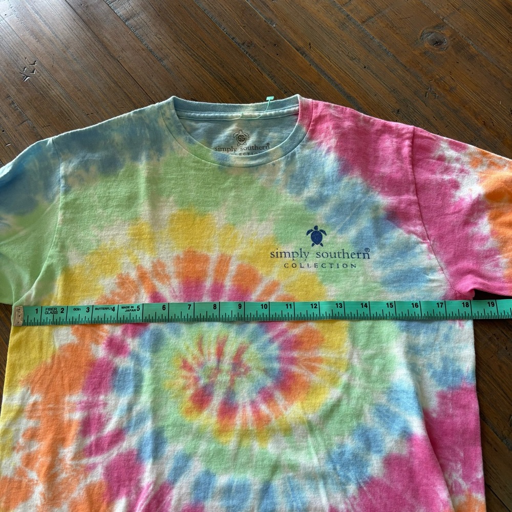 Simply Southern S long sleeve turtle tie dye top - Picture 11 of 13